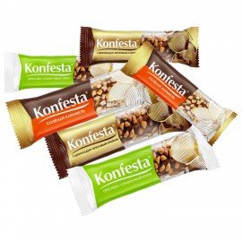 Конфеты KONFESTA Ассорти (соленая карамель, шоколадно-ореховая, орехово-сливочная) 1100г