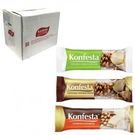 Конфеты KONFESTA Ассорти (соленая карамель, шоколадно-ореховая, орехово-сливочная) 1100г
