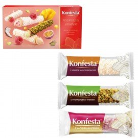 Конфеты глазированные KONFESTA Ассорти вкусов с манго, малиной, фисташкой 150 г