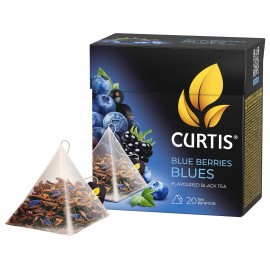 Чай CURTIS "Blue Berries Blues" черный со вкусом черной смородины, 20 пирамидок по 1,, 102205