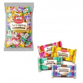 Конфеты глазированные АЗОВСКАЯ Козинак и халва 1000 г