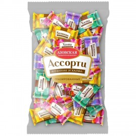 Конфеты глазированные АЗОВСКАЯ Козинак и халва 1000 г