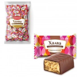 Конфеты глазированные АЗОВСКАЯ Халва подсолнечная 1000 г