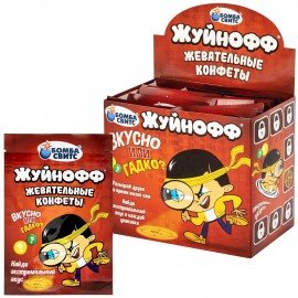 Жевательные конфеты ЖУЙНОФФ с секретным вкусом внутри, 15г, БОМБАСВИТС, 624601