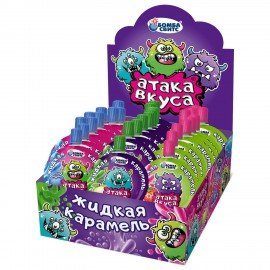Конфета-гель АТАКА ВКУСА кислая, 20г, ассорти вкусов, БОМБАСВИТС, 624606