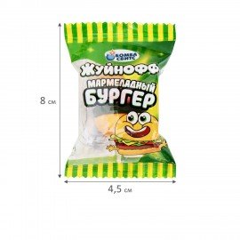 Жевательный мармелад ЖУЙНОФФ в форме бургера, БОМБАСВИТС, 18 г, 624618