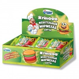 Жевательный мармелад ЖУЙНОФФ в форме бургера, БОМБАСВИТС, 18 г, 624618