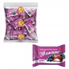 Конфеты глазированные СЛАВЯНКА "Жаклин" французский зефир со вкусом черника-йогурт 1000 г, 30831