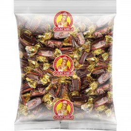 Конфеты глазированные СЛАВЯНКА "Сласть" шоколадная нуга с карамелью 1000 г, 20523