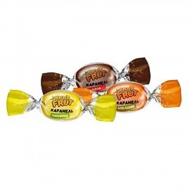 Карамель с шипучей начинкой KRUTFRUT со вкусом колы, апельсина, лимона, 1 кг, РВК758