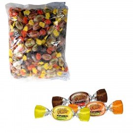 Карамель с шипучей начинкой KRUTFRUT со вкусом колы, апельсина, лимона, 1 кг, РВК758