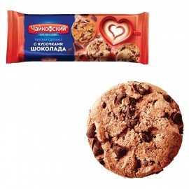 Печенье сдобное ЧАЙКОФСКИЙ "Американо" с кусочками шоколада, 145 г