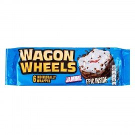 Печенье бисквитное глазированное WAGON WHEELS с суфле и джемом 220 г