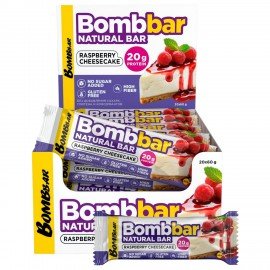 Батончик BOMBBAR "Малиновый чизкейк" без сахара 60 г, шоу-бокс, ББР469