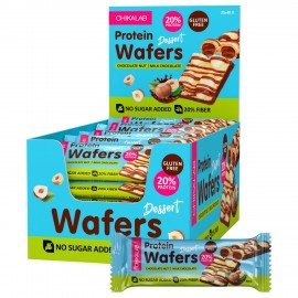 Вафли протеиновые CHIKALAB "Шоколадно-ореховый десерт" без сахара 40 г, ЧК252