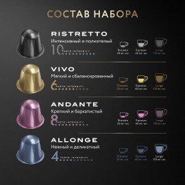 Кофе в капсулах 40 капсул, 8 вкусов, для Nespresso, JARDIN "Grand Capsule Collection"