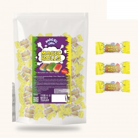 Мармелад жевательный MAGIC CHEW “Magic Rolls” Фруктовое ассорти с кислой начинкой 500 г, УТ-00002800