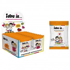 Мармелад жевательный LOVE IS "ЖуйМиксик" со вкусом клубника-банан, 20 г,