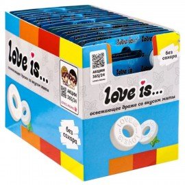 Конфеты освежающие LOVE IS "в форме колец" со вкусом мяты, 16,5 г