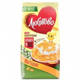 Хлопья кукурузные ЛЮБЯТОВО 600 г, 7200088000_280