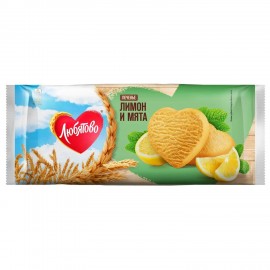 Печенье сдобное ЛЮБЯТОВО со вкусом Лимона и мяты 200 г, 7200165000_1440
