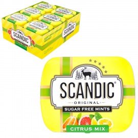 Драже освежающие SCANDIC без сахара со вкусом "Цитрусовый микс", 14 г., 4603738769889