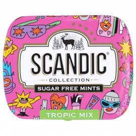 Драже освежающие SCANDIC без сахара со вкусом "Тропический микс", 14 г.