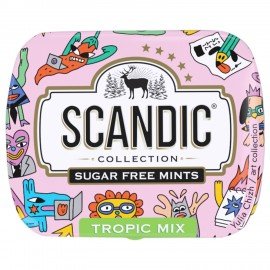 Драже освежающие SCANDIC без сахара со вкусом "Тропический микс", 14 г.
