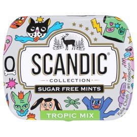 Драже освежающие SCANDIC без сахара со вкусом "Тропический микс", 14 г.