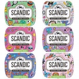 Драже освежающие SCANDIC без сахара со вкусом "Тропический микс", 14 г.