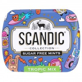 Драже освежающие SCANDIC без сахара со вкусом "Тропический микс", 14 г.