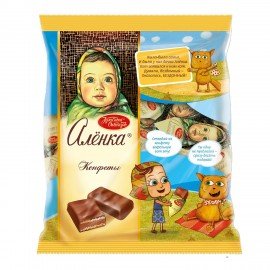 Конфеты шоколадные КРАСНЫЙ ОКТБЯРЬ "Аленка" вафельные, молочно-ореховые, 250 г., КО01220