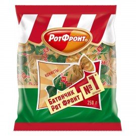 Конфеты шоколадные РОТ ФРОНТ "Батончики" с орехами, 250 г., РФ05481