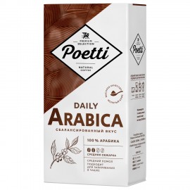Кофе молотый POETTI "Daily Arabica" 250 г, 18118