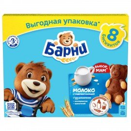 Пирожное бисквитное Медвежонок БАРНИ с молочной начинкой 300 г, ш/к 68212, 24197