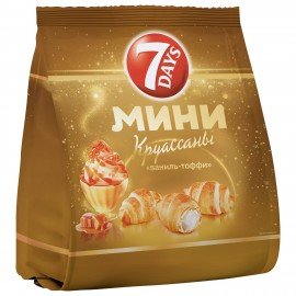 Круассаны мини 7DAYS крем ваниль-тоффи 265 г, ш/к 46050, Y3643