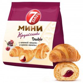 Круассаны мини 7DAYS крем ваниль-вишня 265 г, ш/к 3800, V2848