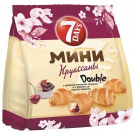 Круассаны мини 7DAYS крем ваниль-вишня 265 г, ш/к 3800, V2848