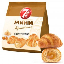 Круассаны мини 7DAYS крем с карамелью 265 г, ш/к 03862, V2845