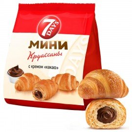 Круассаны мини 7DAYS крем с какао 265 г, ш/к 04043, V2841