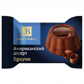 Десерт СЛАВЯНКА "Janets Bakery" с шоколадной начинкой Брауни 500 г, ш/к 37257, R6763