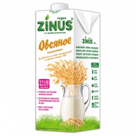 Овсяное молоко ZINUS Классическое, жирность 3,2%, 1 л, БЕЗ САХАРА, для д/п, ш/к 54221