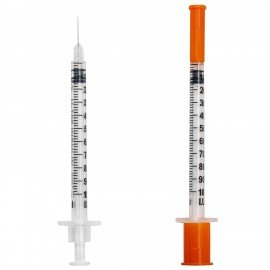 Шприц инсулиновый SFM, 1 мл, КОМПЛЕКТ 10 шт., пакет, U-100 игла несъемная 0,33х12,7 мм - 29G, 534250