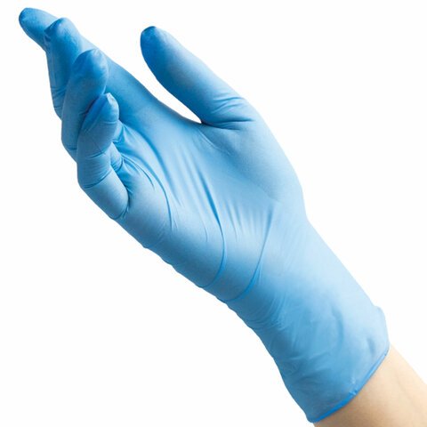 Перчатки нитриловые смотровые 100 пар (200 шт.), размер L (большой), BENOVY Nitrile Chlorinated