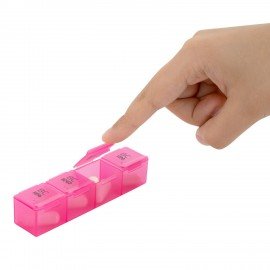 ТАБЛЕТНИЦА / Контейнер-органайзер для лекарств и витаминов, 7 дней/4 приема в чехле на кнопке, DASWERK, 630842