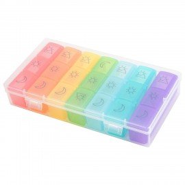 ТАБЛЕТНИЦА / Контейнер-органайзер для лекарств и витаминов, 7 дней/3 приема BOX, DASWERK, 630848