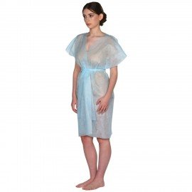 Халат-кимоно без рукавов голубой КОМПЛЕКТ 10 шт., спанбонд 30 г/м2, ЧИСТОВЬЕ, 01-564