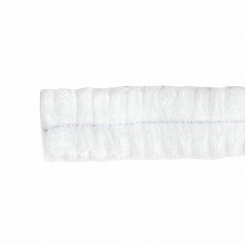 Шапочка-берет Шарлотта "Плиссе" белая, КОМПЛЕКТ 125 шт., спанбонд 8 г/м2, ГЕКСА