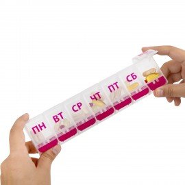 ТАБЛЕТНИЦА/Контейнер-органайзер для лекарств и витаминов "7 дней/1 прием MAXI", DASWERK, 631024