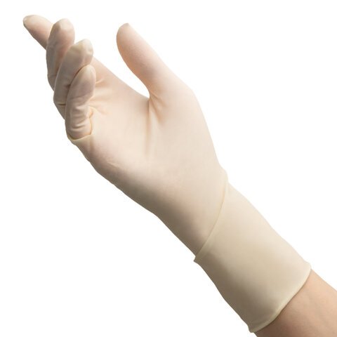 Перчатки латексные стерильные хирургические КОМПЛЕКТ 50 пар (100 шт.), неопудренные, L размер (8), BENOVY, BS3WH7886